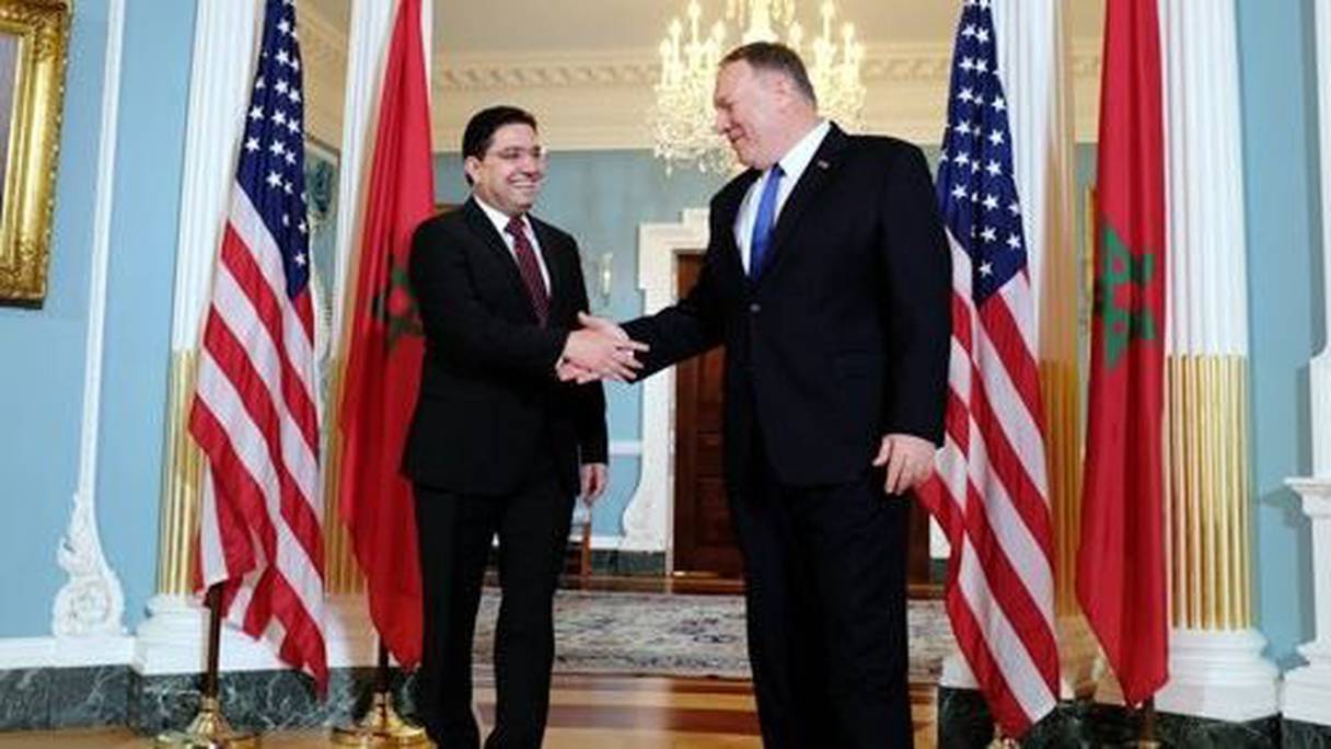 وزير الخارجية ناصر بوريطة مع نظيره الأمريكي مايك بومبيو
