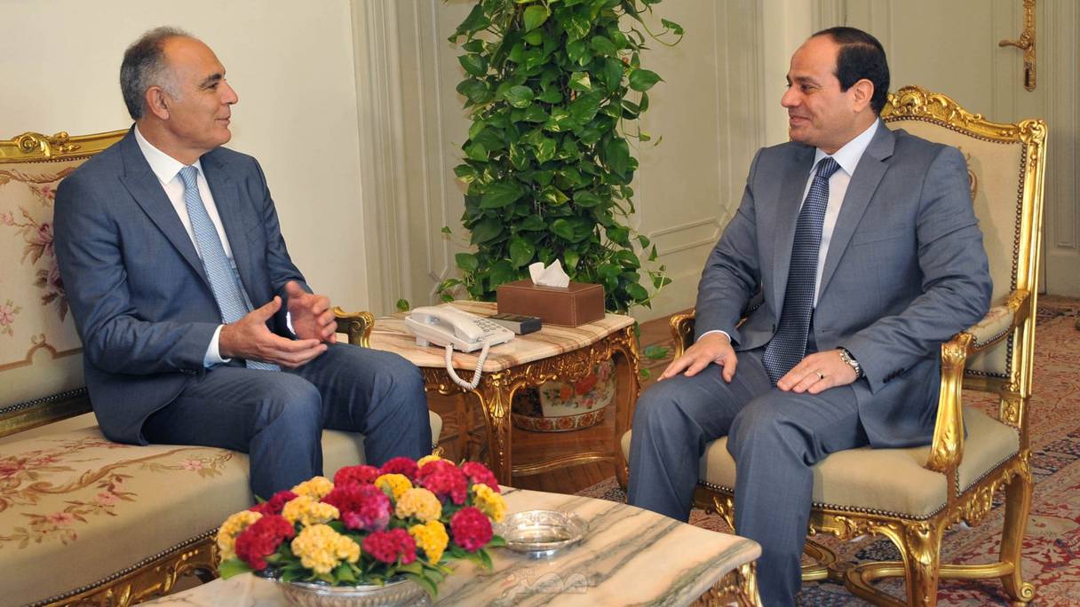 الرئيس المصري عبد الفتاح السيسي يستقبل وزير الخارجية المغربي صلاح الدين مزوار
