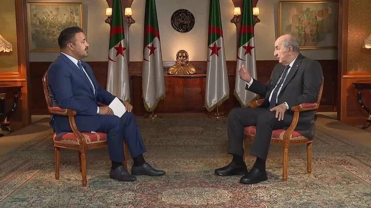 حوار الرئيس الجزائري عبد المجيد تبون مع قناة الجزيرة القطرية.
