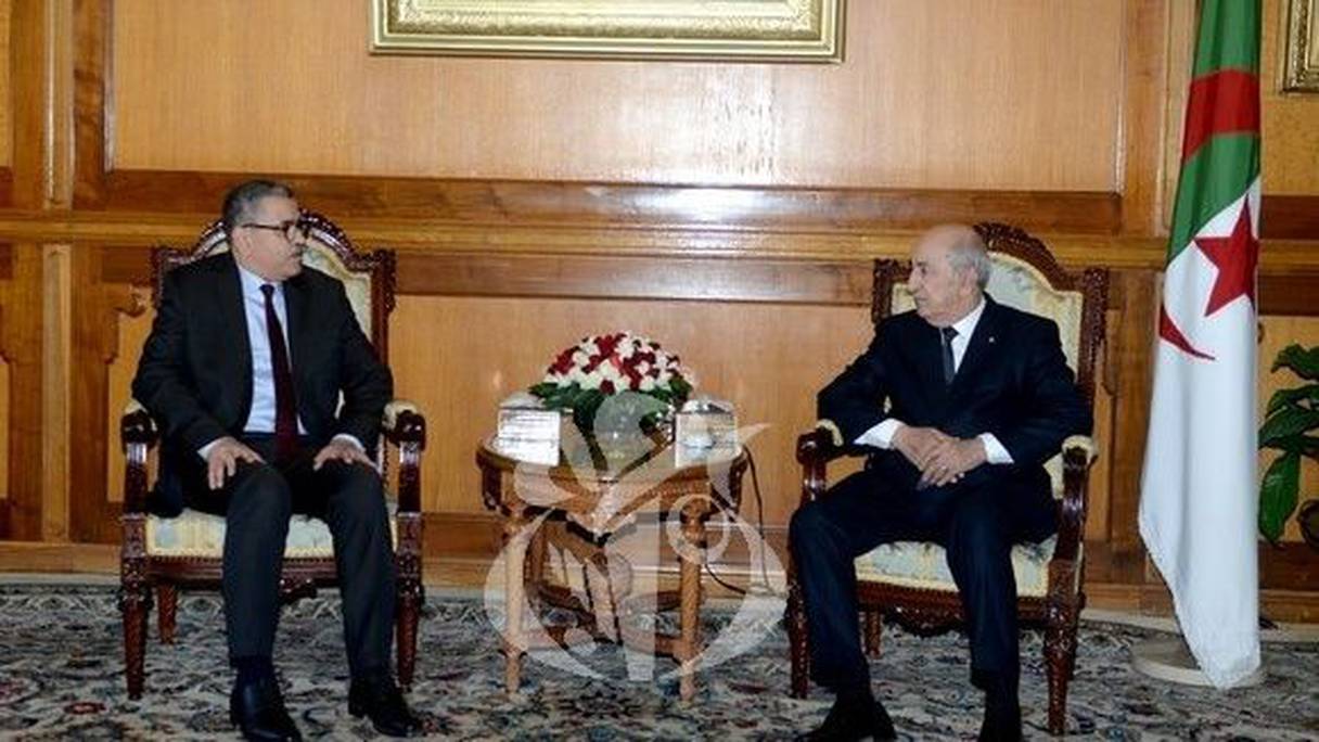 الرئيس الجزائري عبد المجيد تبون رفقة الوزير الأول عبد العزيز جراد
