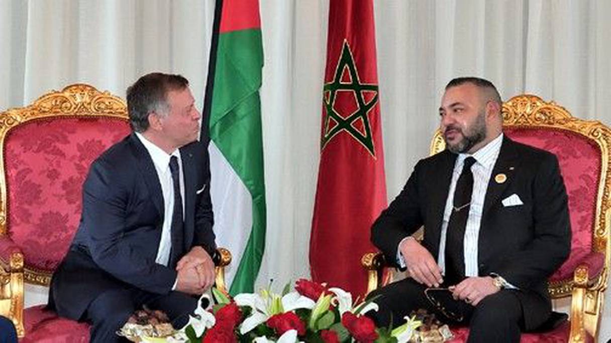 الملك محمد السادس رفقة العاهل الأردني الملك عبد الله الثاني
