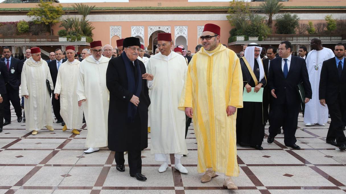 الملك والرئيس الفلسطيني في مراكش
