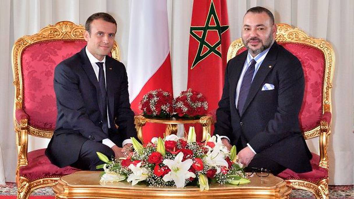 الملك محمد السادس والرئيس الفرنسي إيمانويل ماكرون

