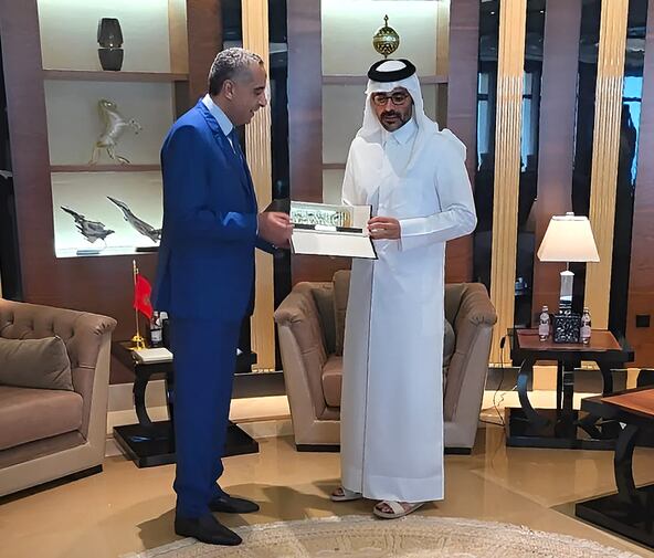 Abdellatif Hammouchi et Abdullah Bin Muhammad El Khelaifi, patron de la Sûreté de l’Etat du Qatar.