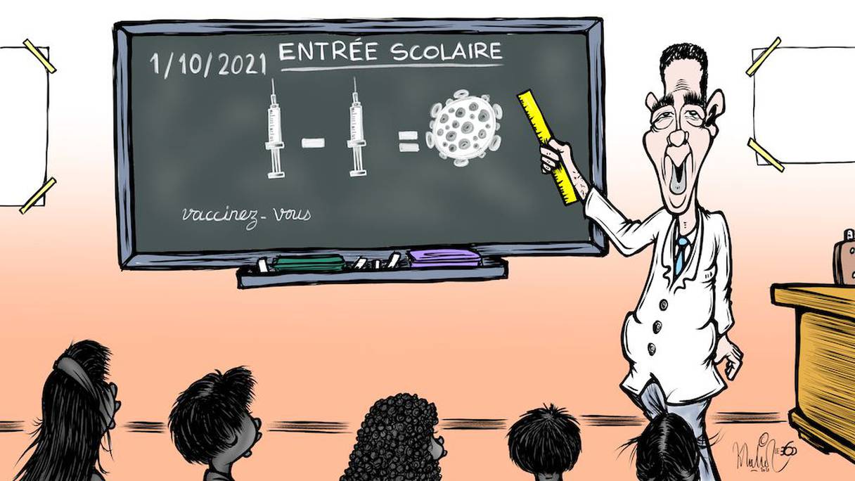 كاريكاتير: نجاح حملة التلقيح يُخيّم على انطلاق الدخول المدرسي
