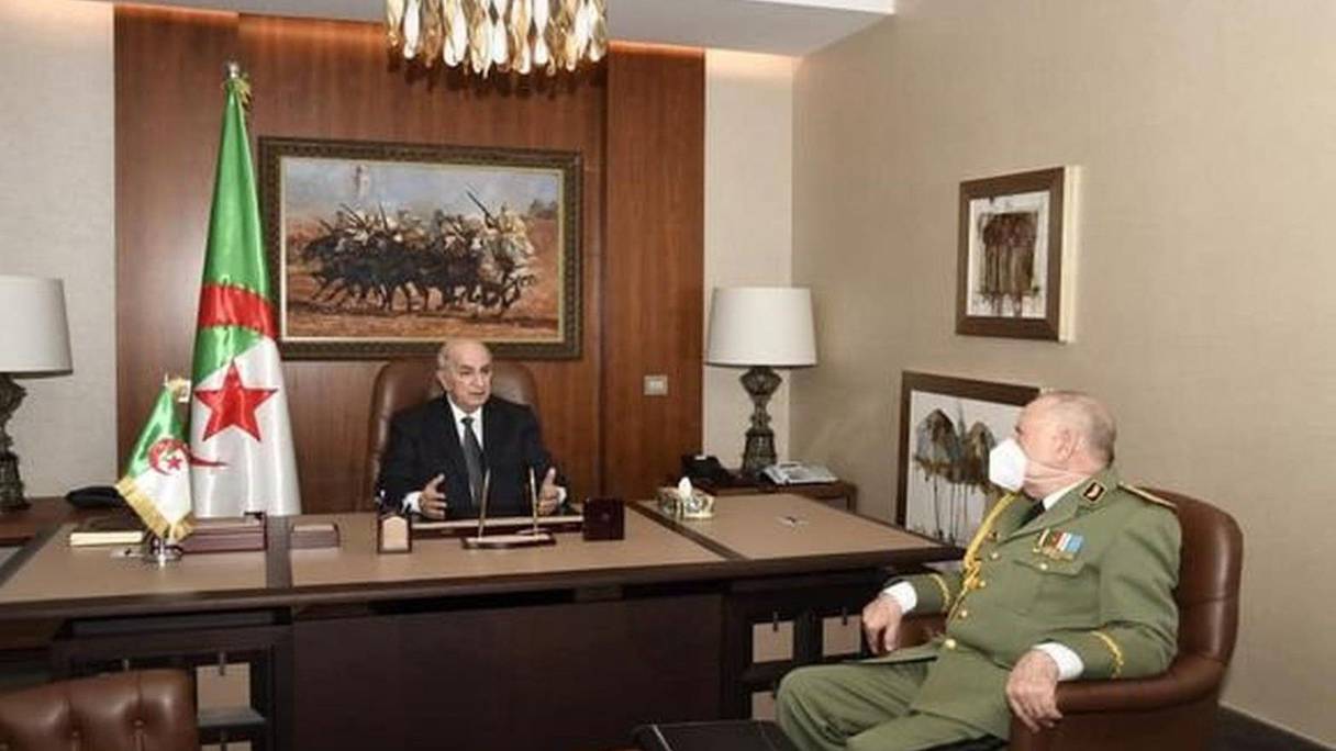 الرئيس عبد المجيد تبون ورئيس أركان الجيش الجنرال سعيد شنقريحة
