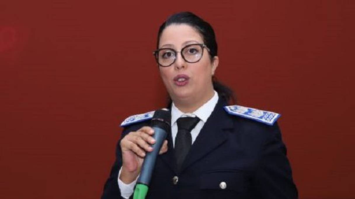 رئيسة مصلحة الدراسات بمديرية الشرطة القضائية، عميد شرطة ممتاز، سارة بزازي
