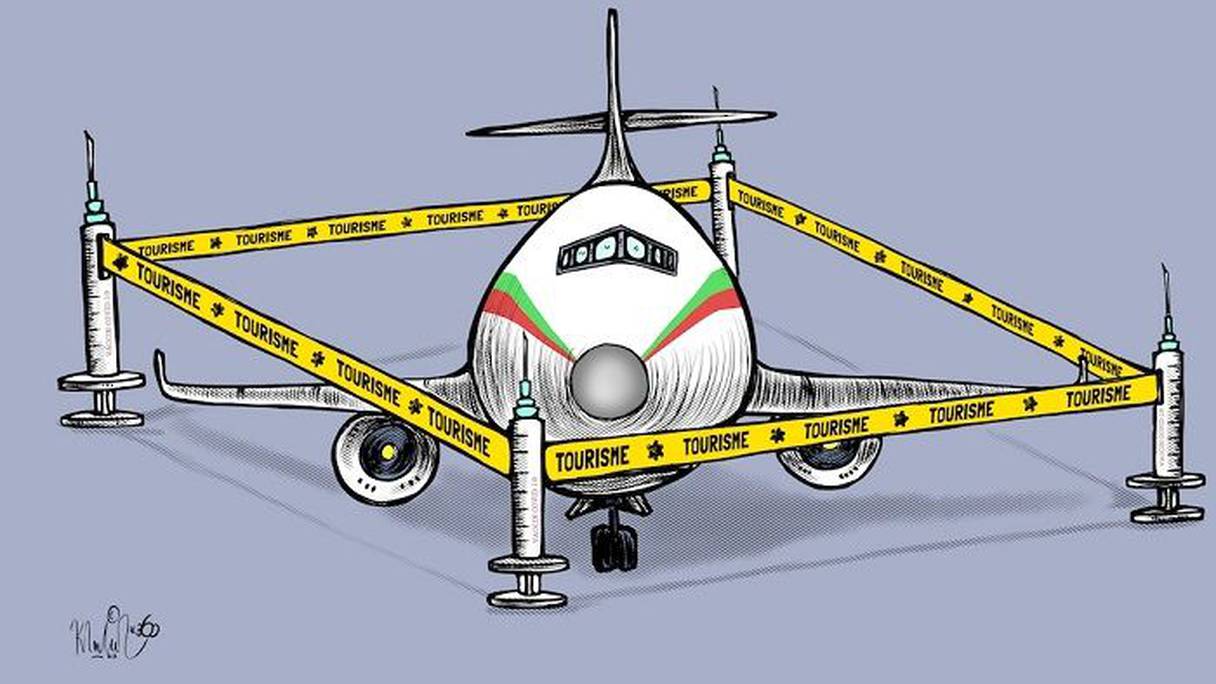 كاريكاتير: فيروس كورونا يواصل محاصرة قطاع الطيران بالمغرب
