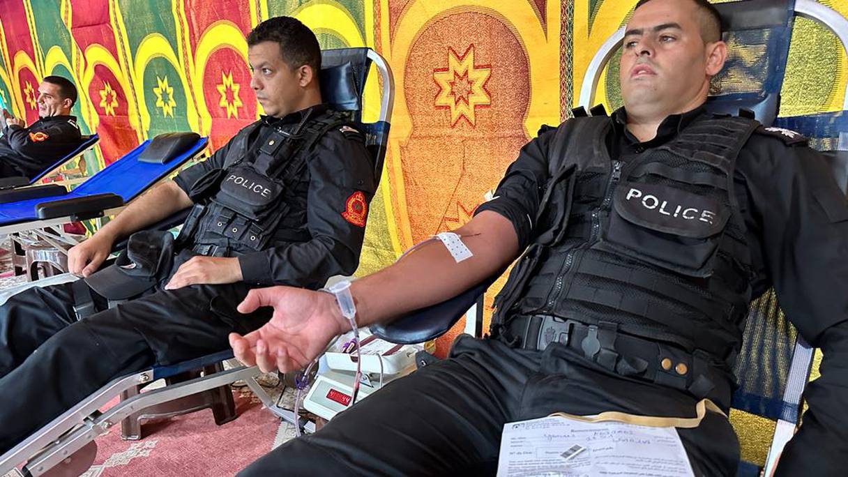 عناصر أمن طنجة يتبرعون بالدم لفائدة ضحايا الزلزال