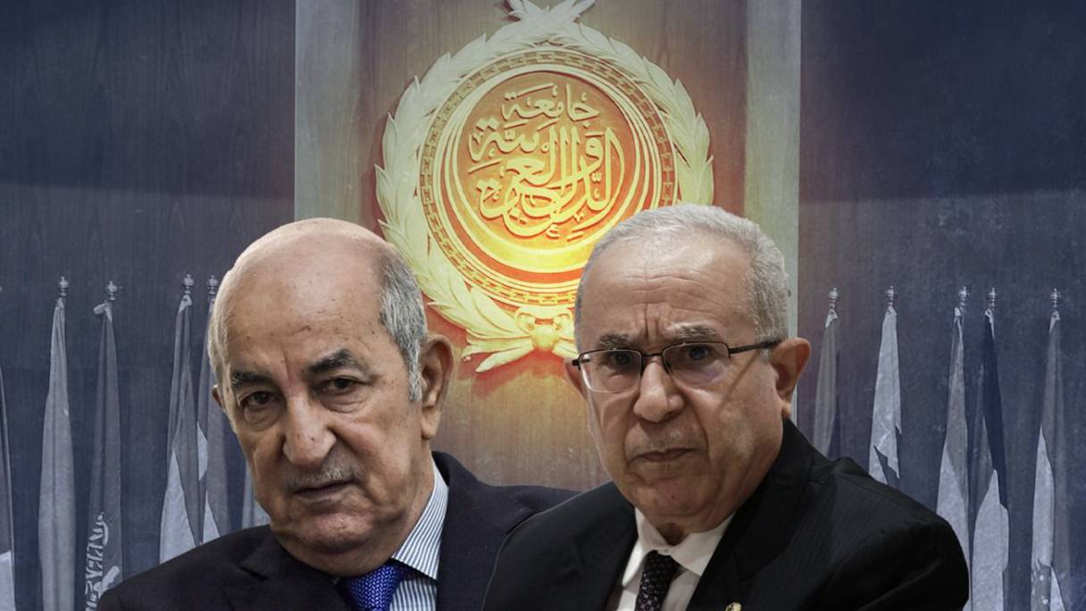 الرئيس الجزائري عبد المجيد تبون ووزير الخارجية رمطان لعمامرة
