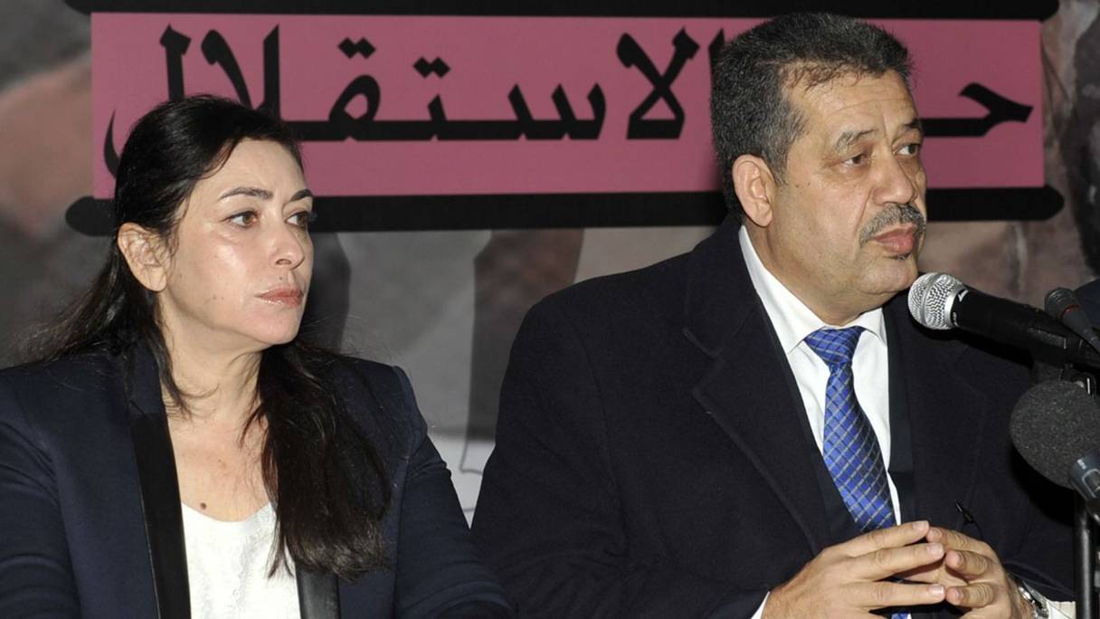 حميد شباط وياسمينة بادو
