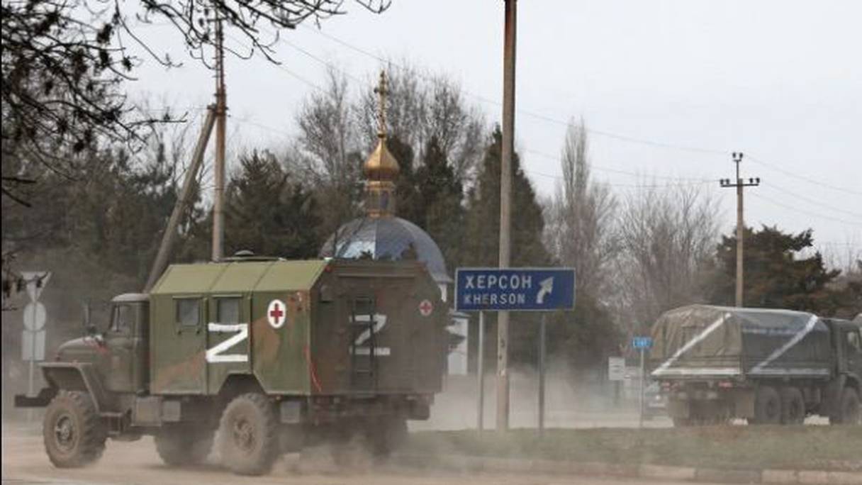 آلية عسكرية روسية تحمل حرف "Z"
