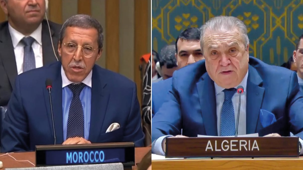 Omar Hilale, ambassadeur marocain à l'ONU, et Amar Benjama, ambassadeur algérien à l’ONU.