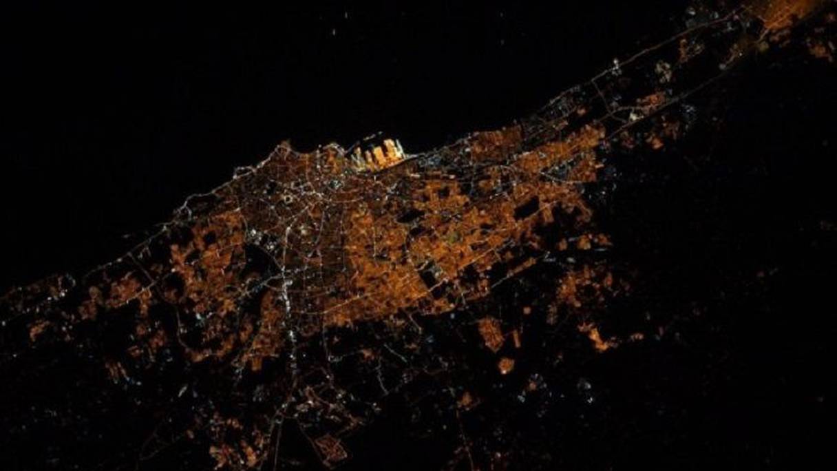 رائد الفضاء توماس بيسكيت ينشر صورة للدار البيضاء ملتقطة من الفضاء.
