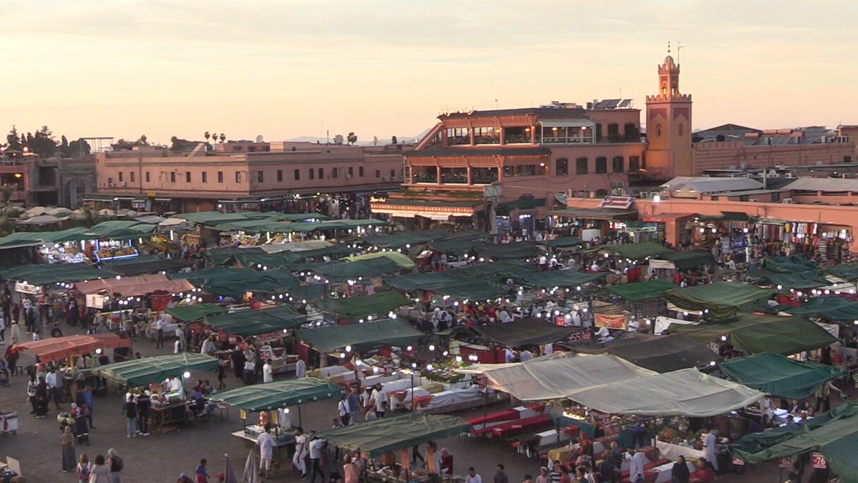 ساحة جامع الفنا الشهيرة بمدينة مراكش