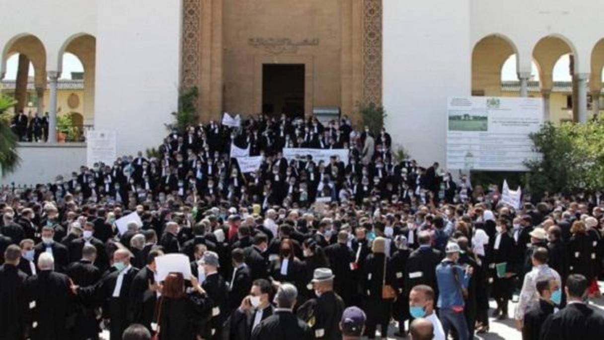 وقفة احتجاجية سابقة لمحامين بهئة الدار البيضاء
