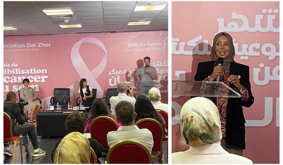 بالصور: دار زهور تطلق حملة للتوعية بسرطان الثدي وتختار بشرى بيبانو سفيرة لها