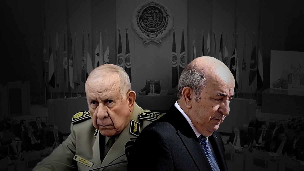 Le chef de l'armée algérienne Saïd Chengriha et le président Abdelmadjid Tebboune. (Montage)