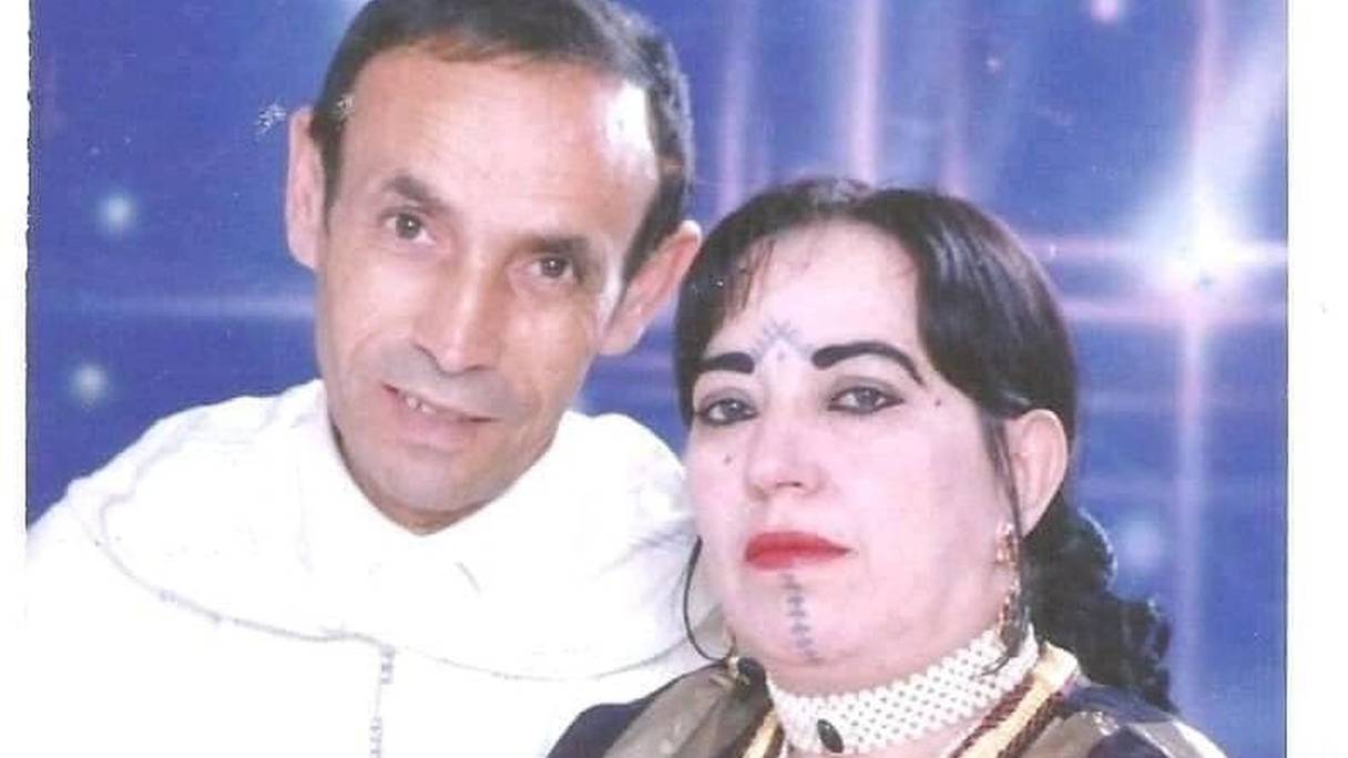 الفنان عبد الله الزهراوي وزوجته حادة وعكي

