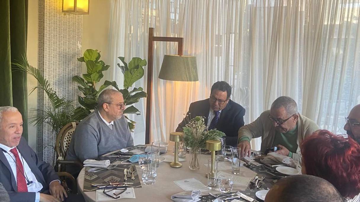 لقاء رئيس غرفة التجارة المغربية - الإسرائيلية مع الصحافة، على هامش الإعلان عن العرض
