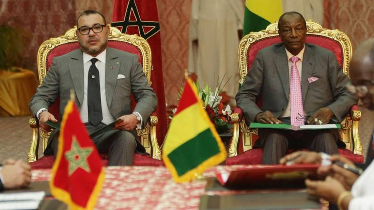 الملك محمد السادس والرئيس الغيني ألفا كوندي يترأسان حفل توقيع 21 اتفاقية ثنائية
