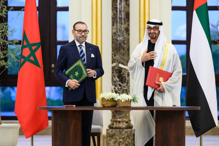 Le Roi Mohammed VI et le président émirati Mohammed Ben Zayed.