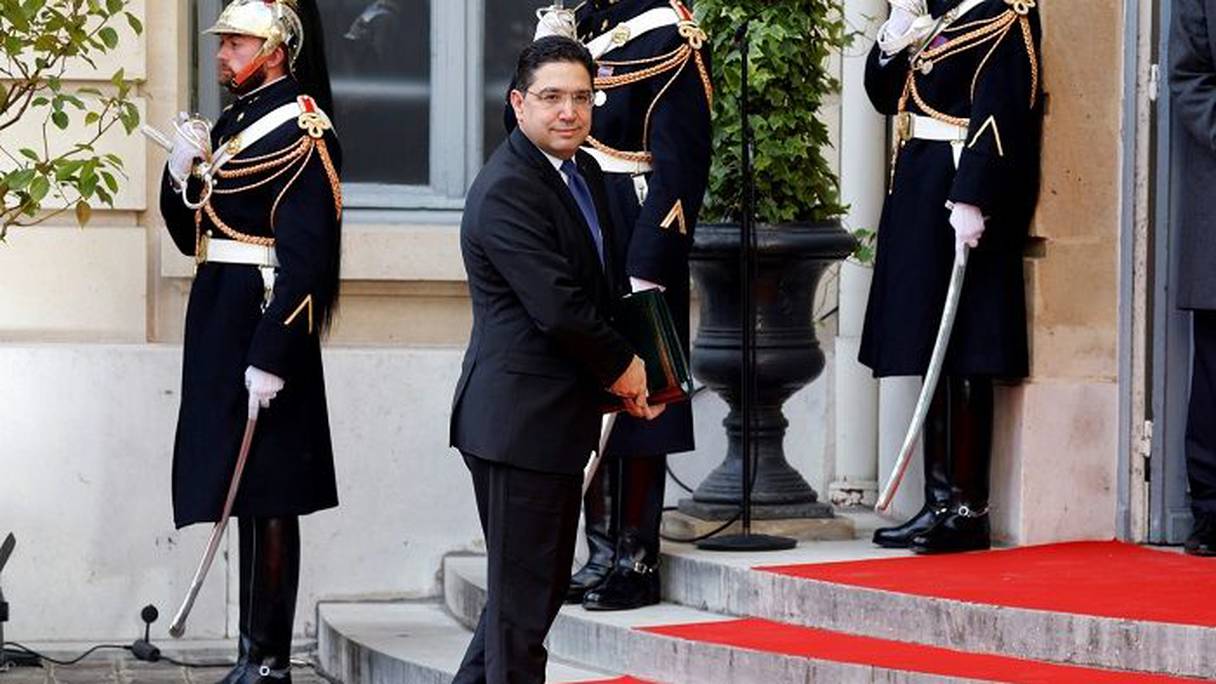 وزير الشؤون الخارجية والتعاون الإفريقي والمغاربة المقيمين بالخارج، ناصر بوريطة، الذي يمثل الملك محمد السادس، في أشغال مؤتمر باريس حول ليبيا.
