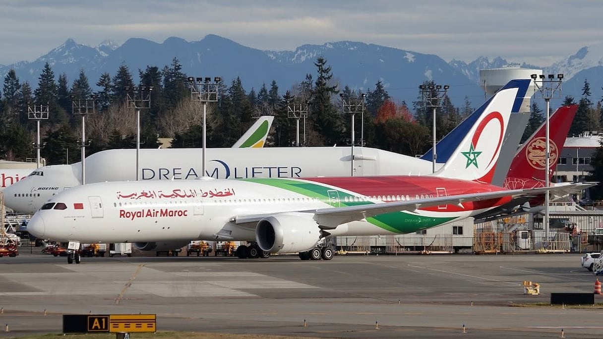 Le nouveau Boeing 787-9 Dreamliner en instance de livraison samedi 28 décembre 2024 à Royal Air Maroc.
