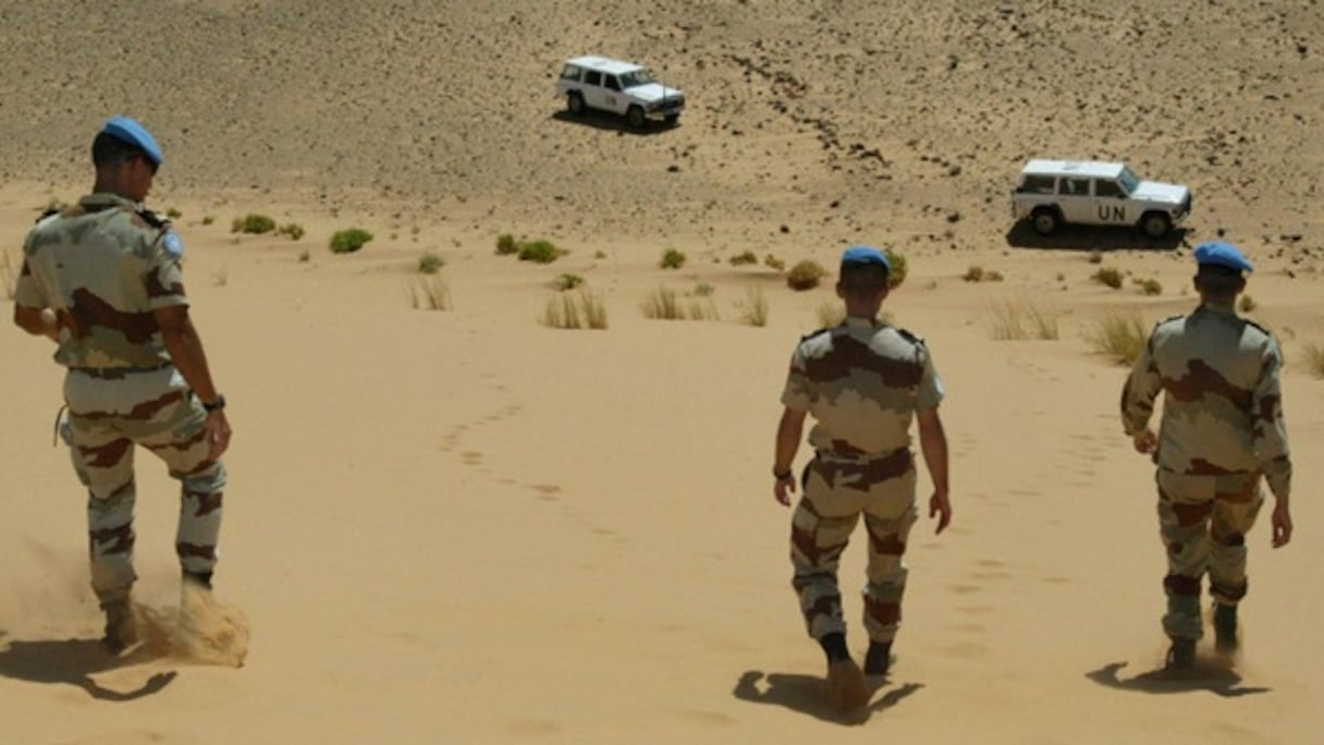 Des éléments de la MINURSO déployés au Sahara.
