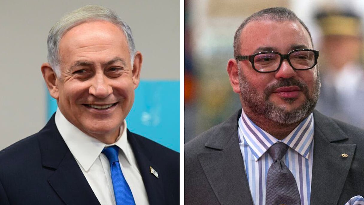 الملك محمد السادس والوزير الأول الإسرائيلي بنيامين نتنياهو