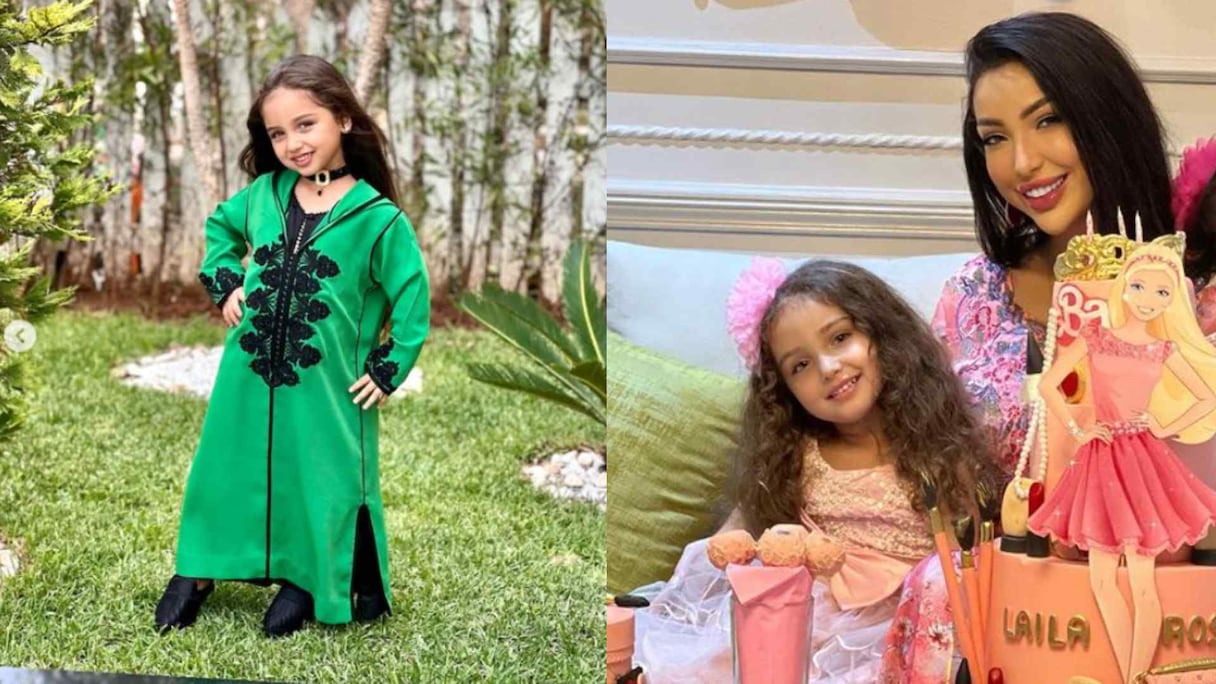 دنيا بطمة وابنتها ليلى روز