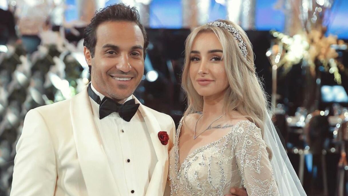 هنا الزاهد وأحمد فهمي من حفل زفافهما