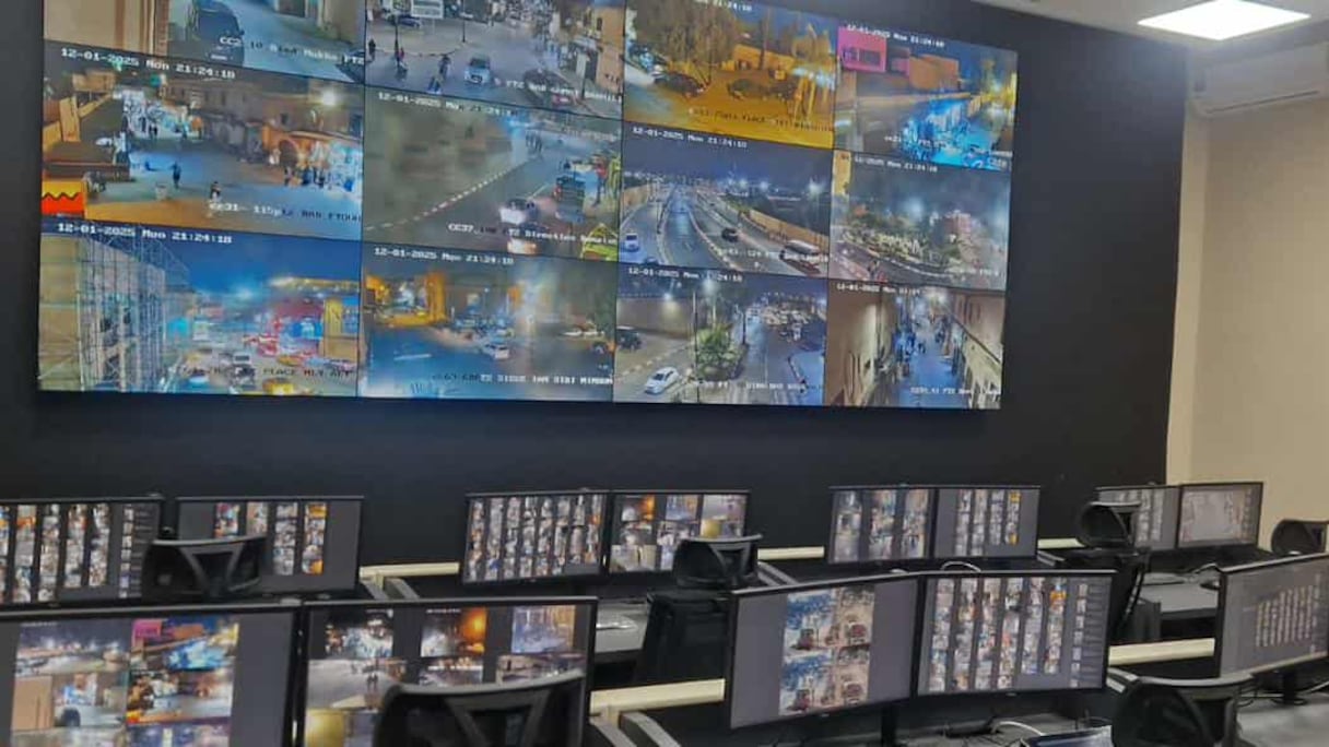 قاعة المراقبة بالكاميرا بمراكش