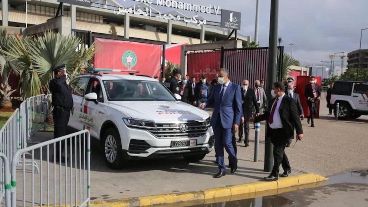 Abdellatif Hammouchi, directeur général de la DGSN et de la DGST, au complexe Mohammed V avant Maroc-RDC.