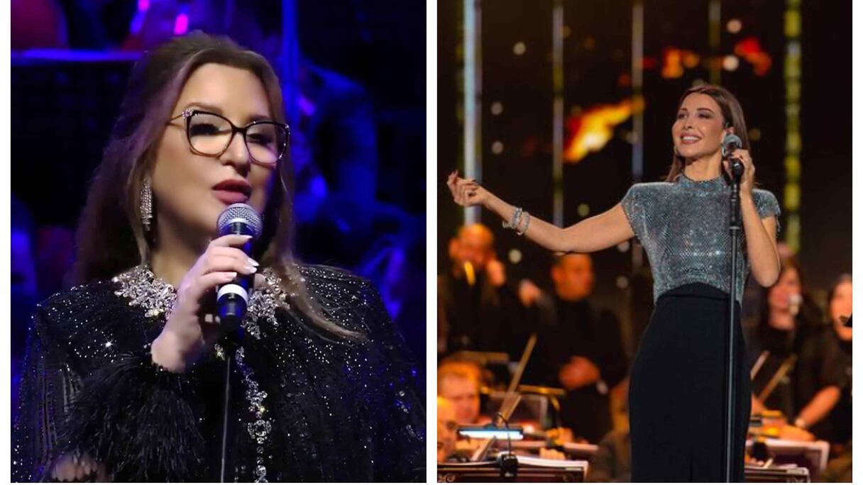 نانسي عجرم وعزيزة جلال