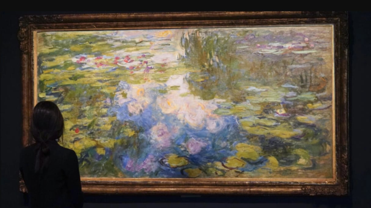 لوحة الفنان الفرنسي كلود موني "بركة زنبق الماء"