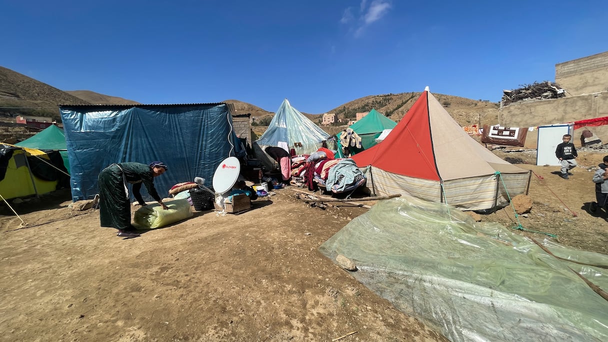 الأمطار تعمق معاناة سكان الخيام ضحايا زلزال الحوز