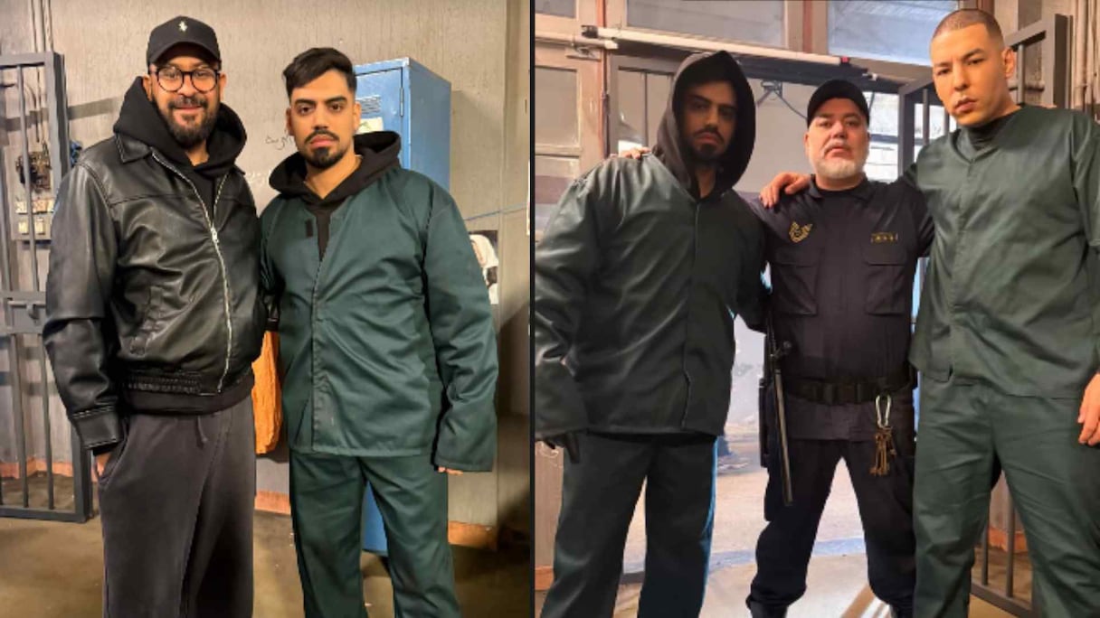 عمر بلمير مع أنس بسبوسي ويسري المراكشي ومراد الخودي