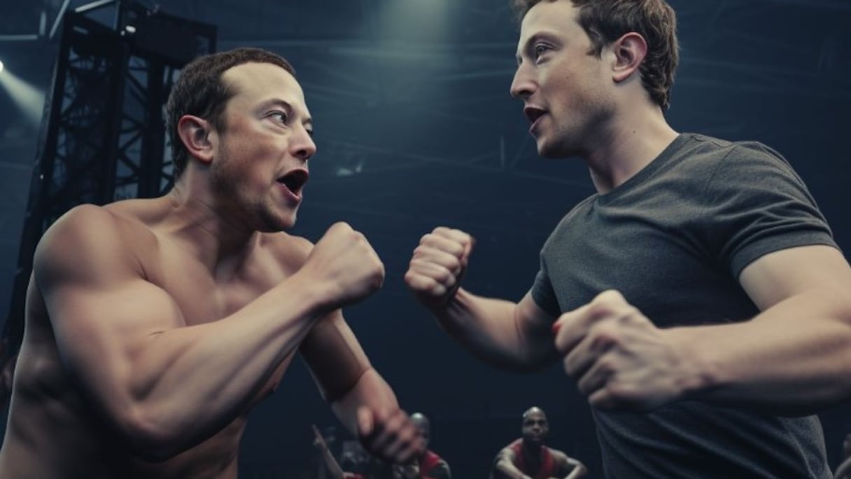 صورة مركبة . مواجهة مرتقبة بين ماسك وزاكربرغ