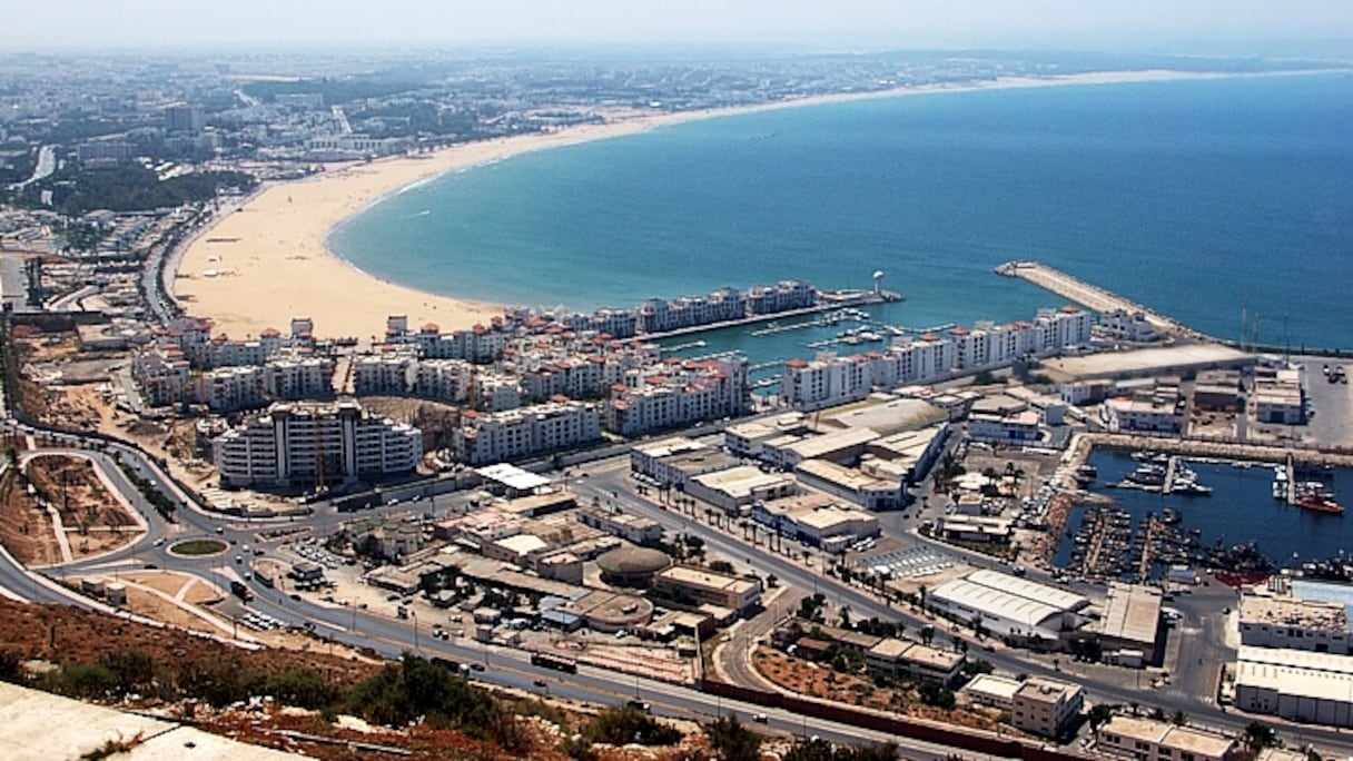 صورة جوية لساحل مدينة أكادير