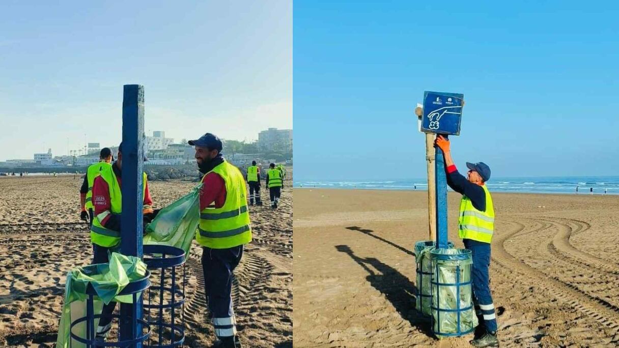 حملة نظافة موسعة في شواطئ مدينة الدار البيضاء