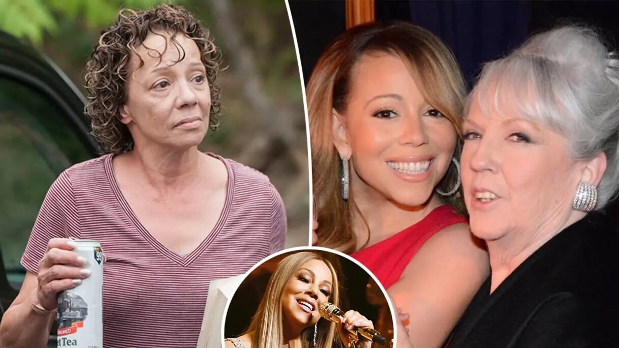 ماريا كاري مع والدتها وشقيقتها