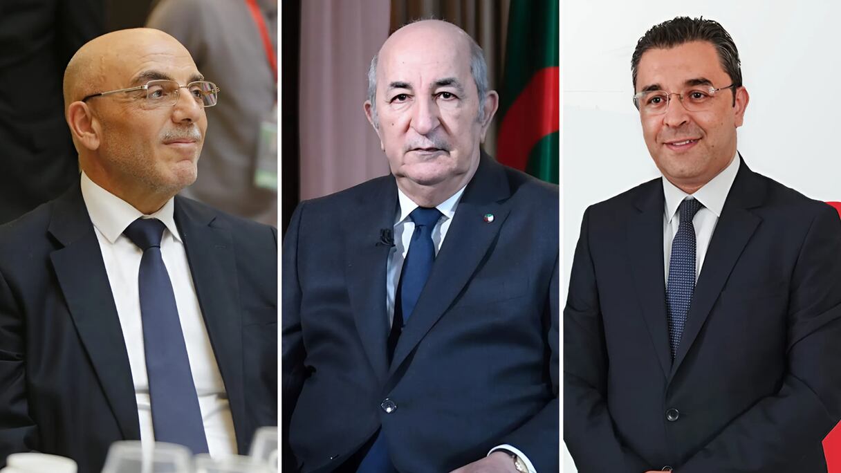 Les trois candidats à la présidentielle du 7 septembre 2024 en Algérie: de gauche à droite, Abdelali Hassani, Abdelmadjid Tebboune et Youcef Aouchiche.