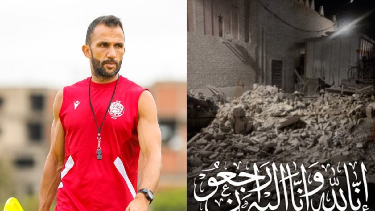 صورة مركبة . مدرب الوداد الرياضي عادل رمزي