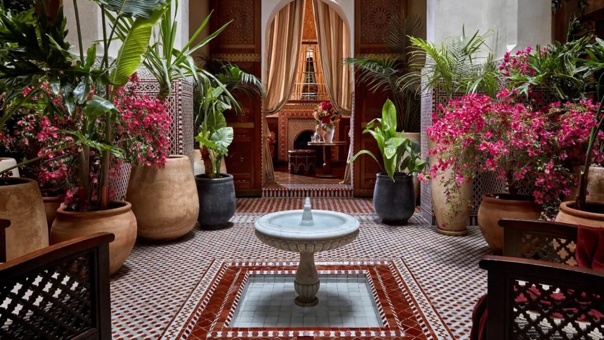 L'intérieur d'un riad du Royal Mansour Marrakech.