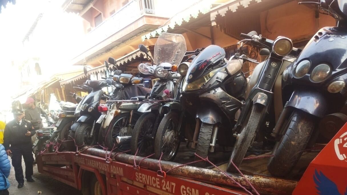 حملة أمنية ضد أصحاب الدراجات النارية المخالفة