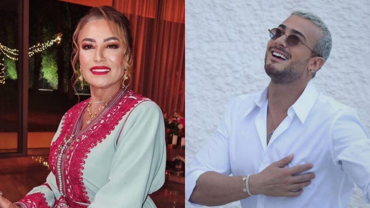 سعد لمجرد ووالدته نزهة الركراكي