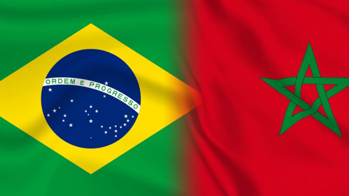 علم المغرب والبرازيل