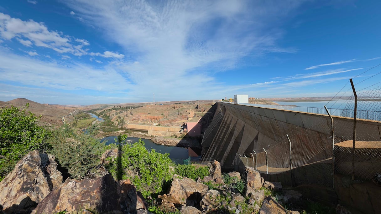مشاهد من سد المسيرة ثاني أكبر سد في المغرب بعد ارتفاع نسبة ملئه إلى 8,5% (13 يناير2026)