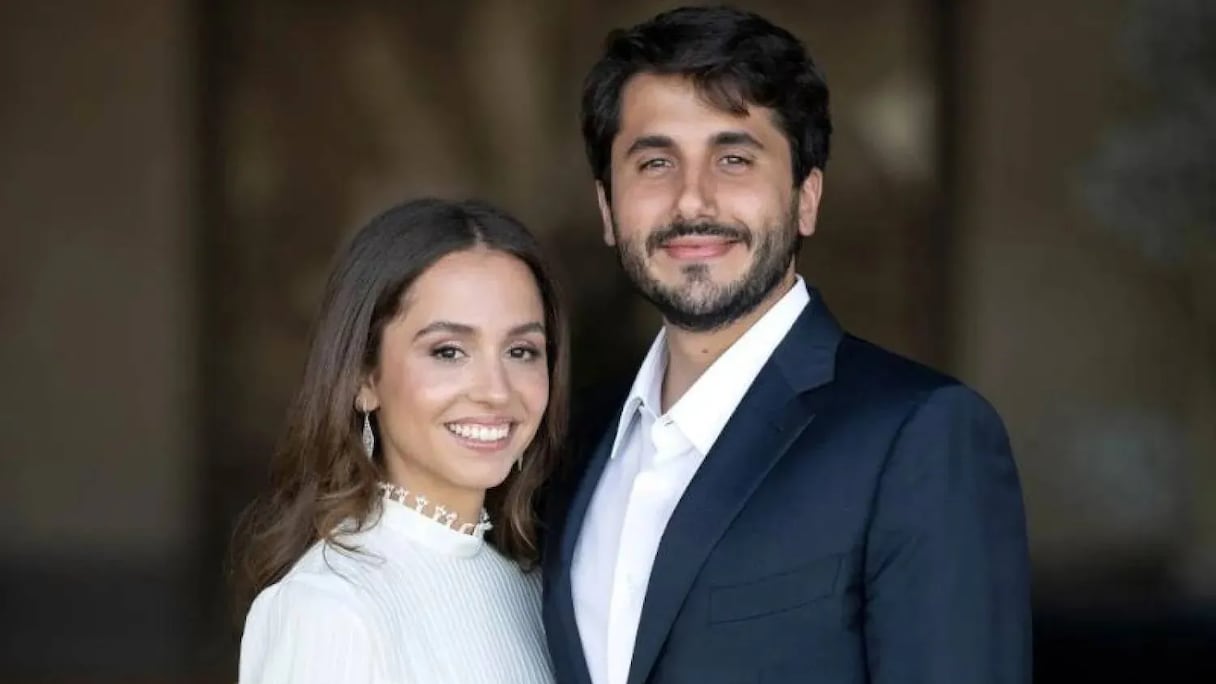 الأميرة إيمان بنت عبدالله الثاني، وزوجها جميل ألكسندر ترميوتس